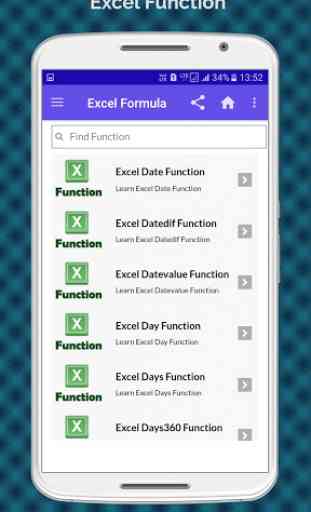 Formula Function & Shortcut app for MS Excel 2