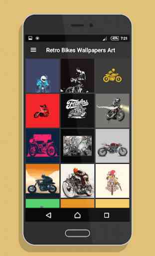 Retro Bikes Wallpapers Art 1