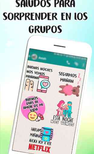 Stickers de saludos en español para WhatsApp 3