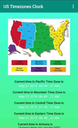 US Timezones Clock 1
