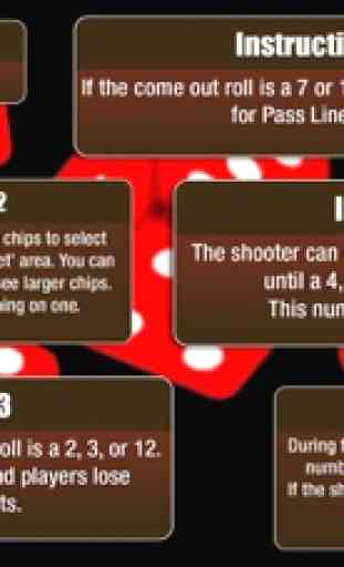 A Casino Jackpot Vegas Craps 3D Dice Roller Free Games 3