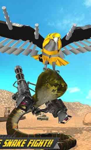 aves silvestres Vs guerras robot robot serpiente 4