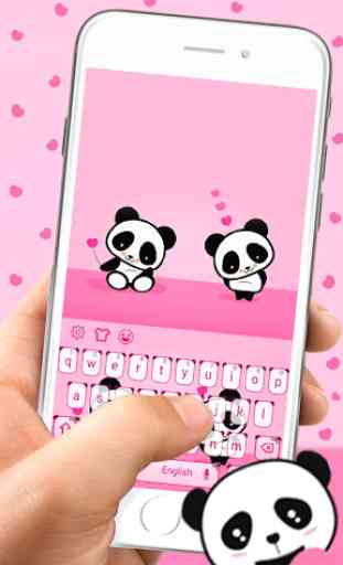 cute panda keyboard love 1