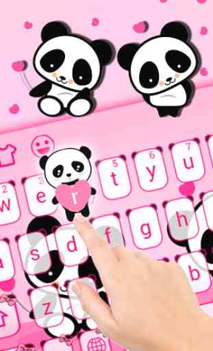 cute panda keyboard love 2