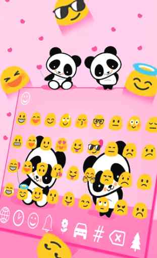 cute panda keyboard love 3