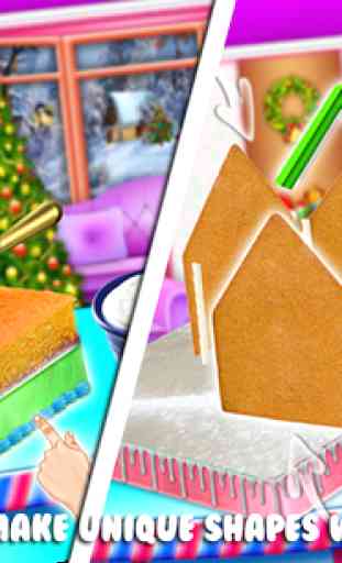 DIY Gingerbread House Cake Maker! Cooking Game 3