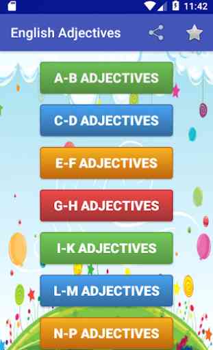 English Adjectives List 1