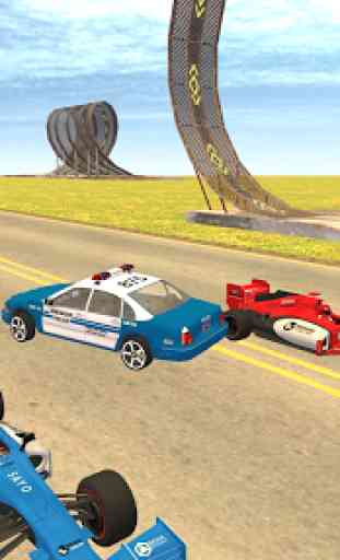 Fórmula de carreras de coches-juegos de policía 1