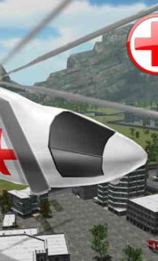 Helicóptero Ambulancia 3D City Simulator 3