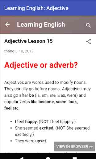 Learning English: Adjective 3