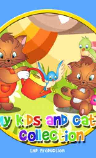 mis hijos y su colección de gatos - juego libre 1