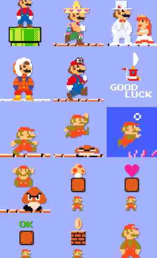 Pegatinas pixeladas de Mario 1