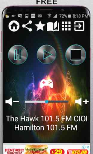 The Hawk 101.5 FM CIOI Hamilton 101.5 FM CA App Ra 1
