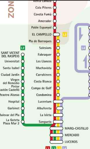 Alicante Tram Map 2