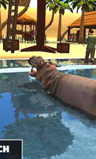 Angry Hippo Attack Simulator-City & Beach Attack 1