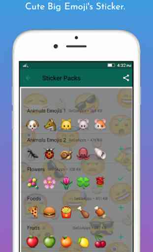 Big Emoji Stickers Packs - WAStickersApp 4