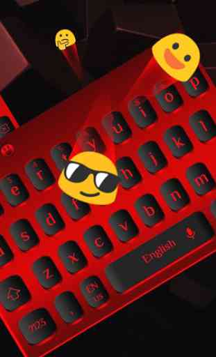 Black Red Metal Keyboard 2