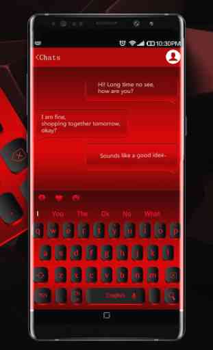 Black Red Metal Keyboard 3