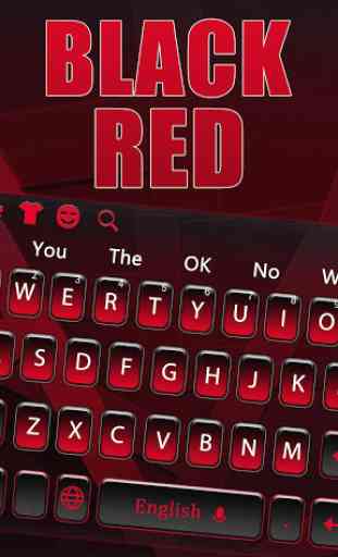 Black red minimalist business keyboard theme 1