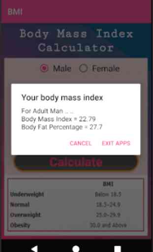 bmi calculator ( Body Mass Index ) 3