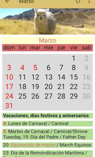 Bolivia Calendario 2020 3