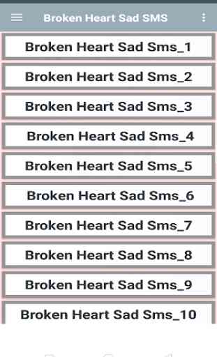 Broken Heart Sad SMS 1
