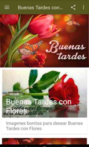 Buenas Tardes con Flores 3