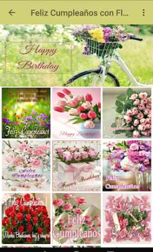 Feliz Cumpleaños Con Flores 4