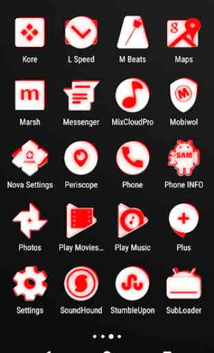 Inverted White and Red Icon Pack ✨Free✨ 4