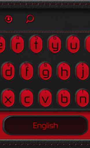 Red and Black Leather Keyboard Theme 4