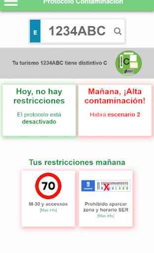 Restricciones Contaminación - Alertas Madrid 2