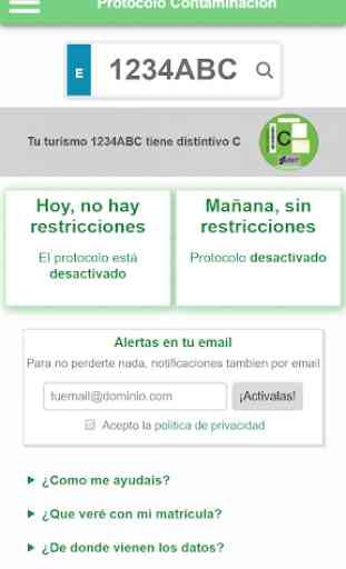 Restricciones Contaminación - Alertas Madrid 4