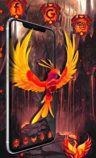 Tema del fuego 3D de Phoenix 2