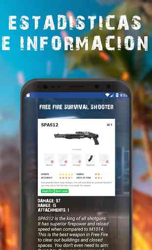 Armas de Free Fire - Guía de Estadísticas Royale 2