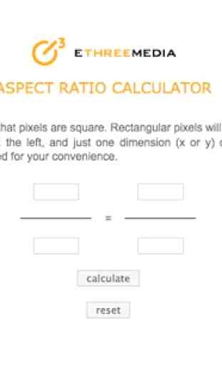 Aspect Ratio Calculator 1