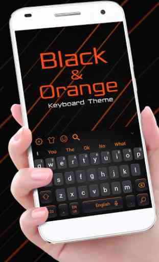 Cool Black Orange Keyboard Theme 1