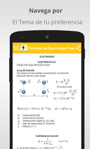 Fórmulas de Electricidad Free 2