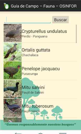 Guía Fauna - OSINFOR 2