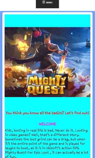 Guide for The Mighty Quest 2