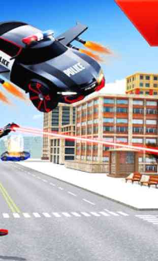 La policía voladora SUV coche hace juego de robot 2