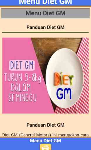 Menu Diet GM 3