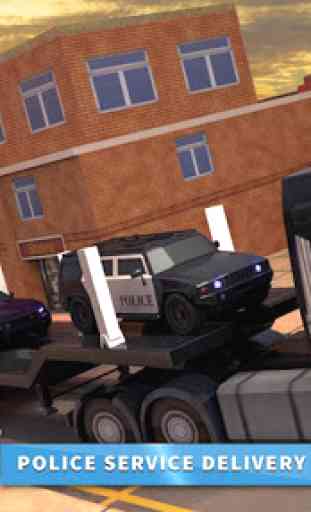 Policía Coche Transporte Carga Camión Simulador 2