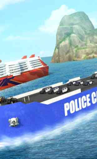 Policía de transporte barco simulador de coches 4
