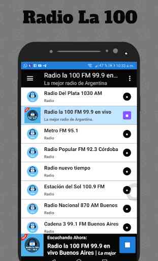 Radio la 100 FM 99.9 en vivo Buenos Aires 2
