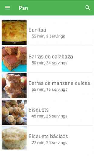 Recetas de pan en español gratis sin internet. 1