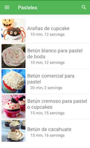 Recetas de pasteles en español gratis sin internet 1