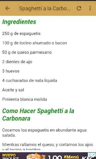 Recetas de Spaghetti 4