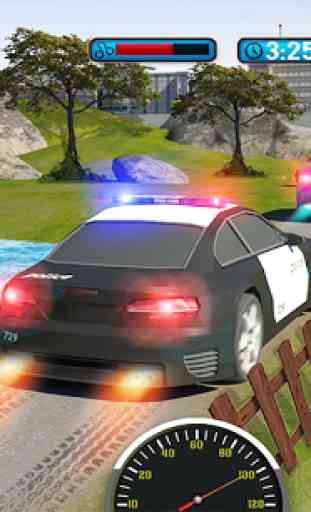Salto Calle Policía de Miami Poli Auto Perseguir 1