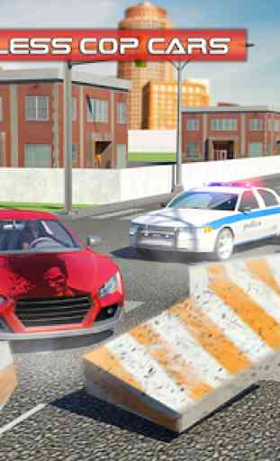 Salto Calle Policía de Miami Poli Auto Perseguir 4