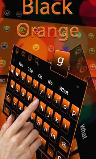 Simple Black Orange Keyboard Theme 1